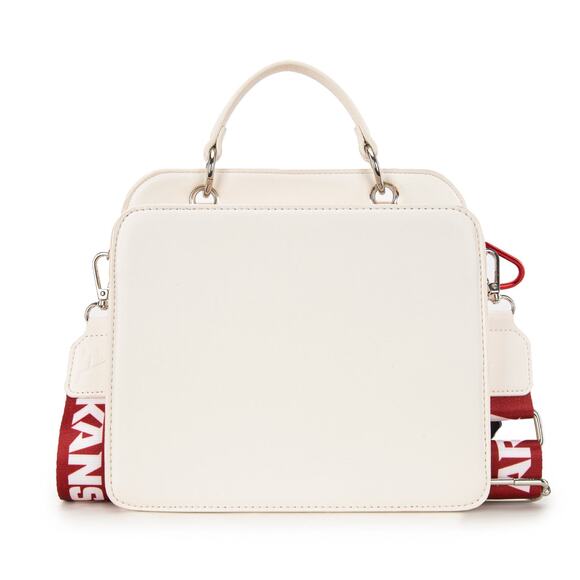 University of Arkansas Razorbacks Light Beige Satchel/Crossbody Bag - Picture 3 of 6